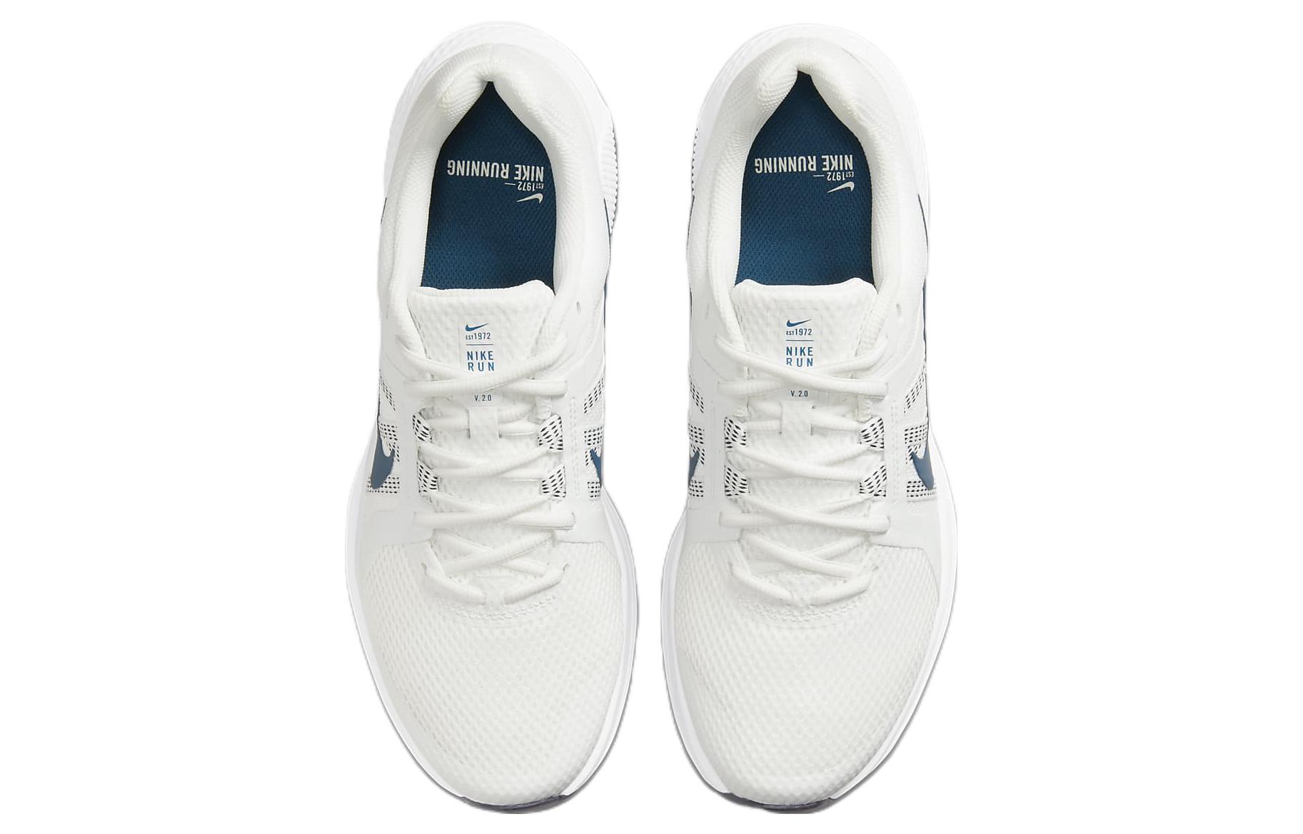 Nike Run Swift 2 Ткань Устойчивая к истиранию Дышащий Верх Низкие Повседневные Беговые Кроссовки Мужские Белые — фото 4