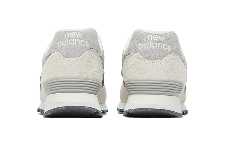 New Balance NB 574 Текстиль Замша Весенний Летний Низкий Верх Повседневная Обувь Унисекс Белый — фото 5