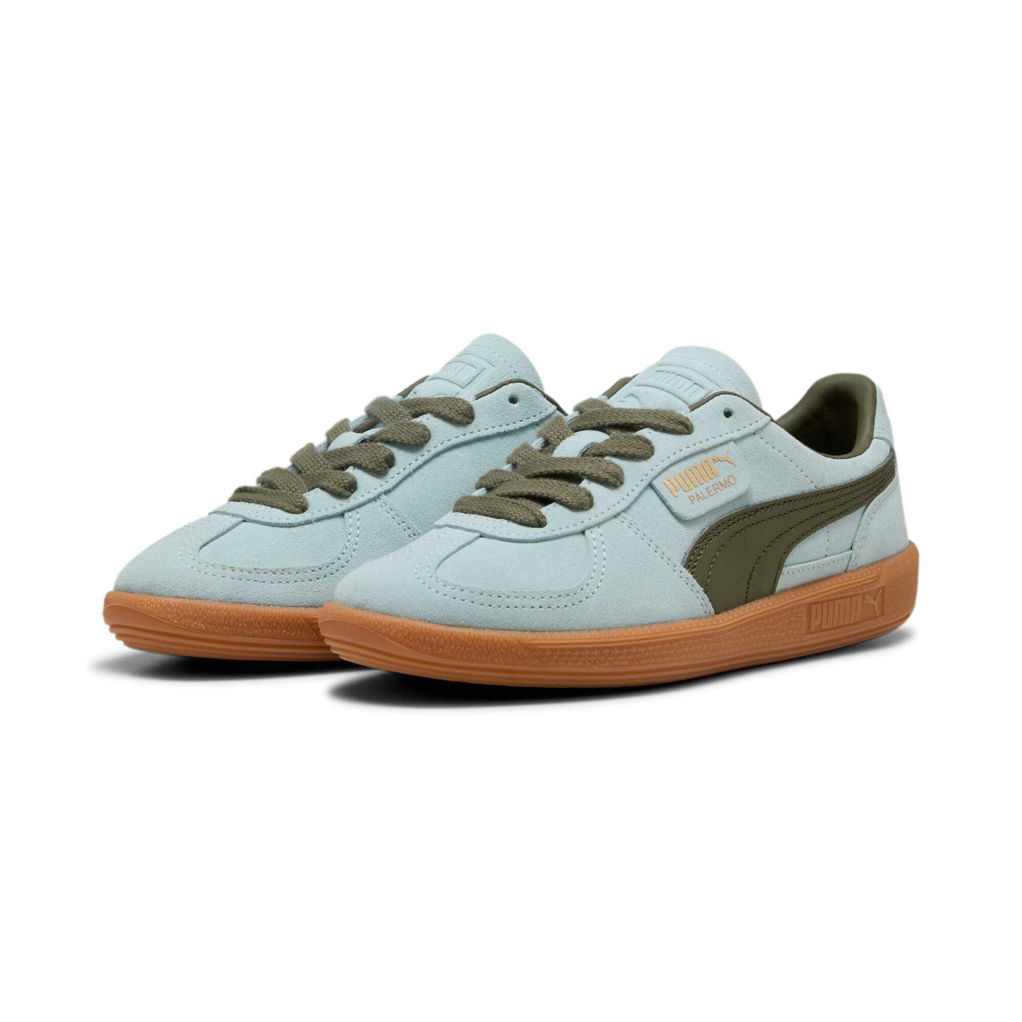 PUMA PALERMO Дышащий Low Топ Кеды немецкой армии (GAT) Унисекс Зелёный — фото 2
