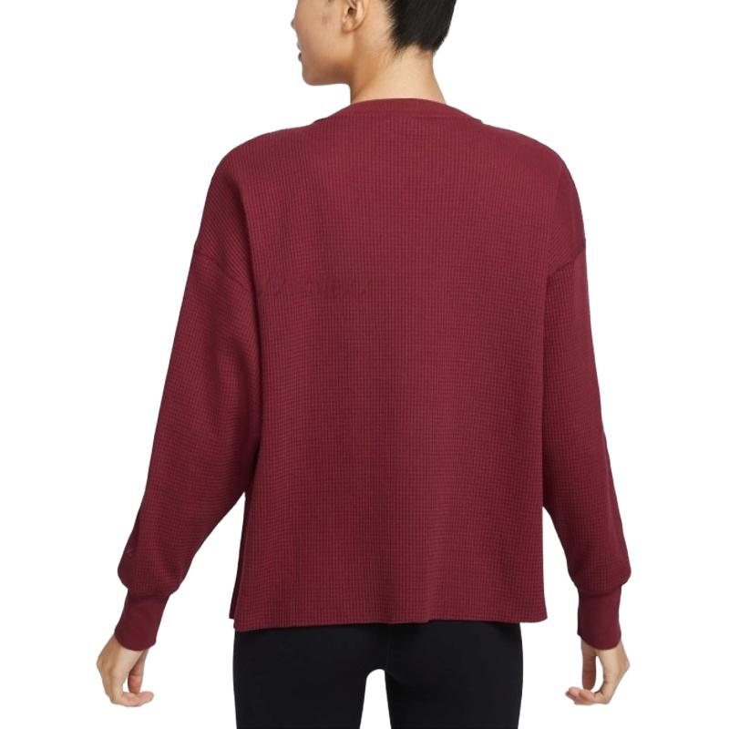 Nike Sportswear Luxe Waffle L H Средняя длина трикотаж Женский Темно-красный — фото 4