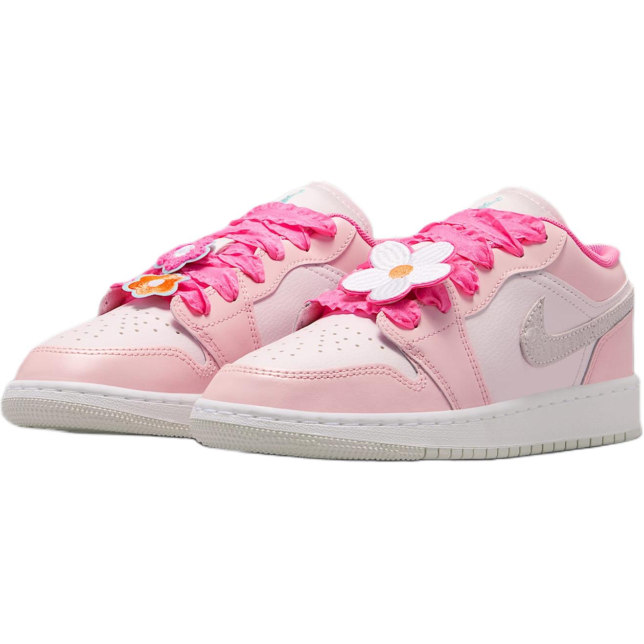 Jordan Air Jordan 1 Low Топ Баскетбольные кроссовки Розовый Унисекс — фото 2