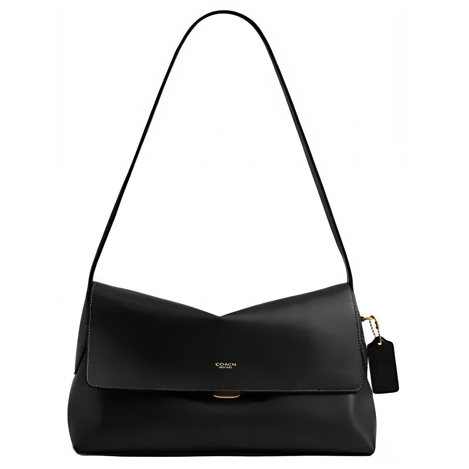 COACH Chelsea Cow Leather Shoulder Bag Large Women's Black