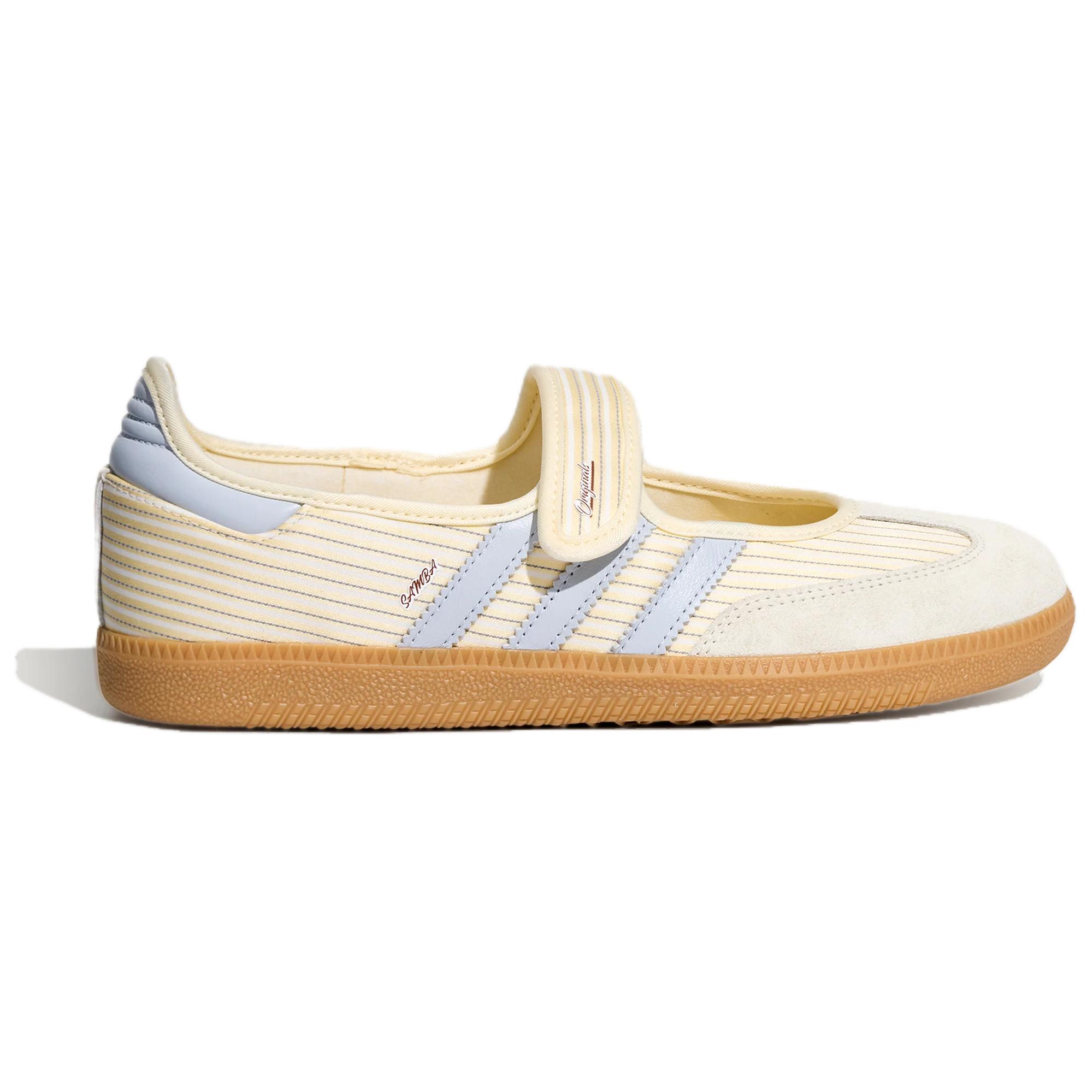 Adidas Samba Туфли Мэри Джейн Сливочно-белые Светло-синие Женские — фото 2