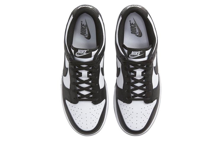 Nike Dunk 'Белый Черный' Панда Коровья кожа Амортизация Устойчивость к истиранию Низкий верх Скейтборд Обувь Женская — фото 4