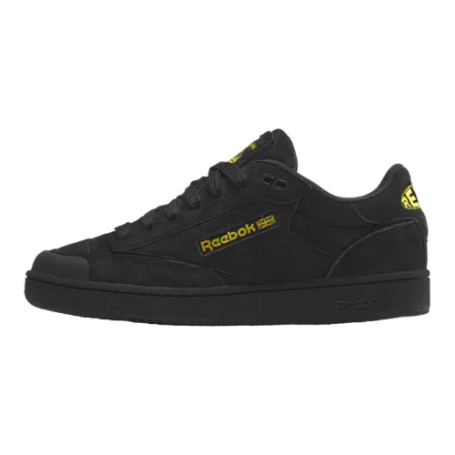 Reebok Club C Series Скейтборд Кроссовки Низкие Черные Желтые Унисекс