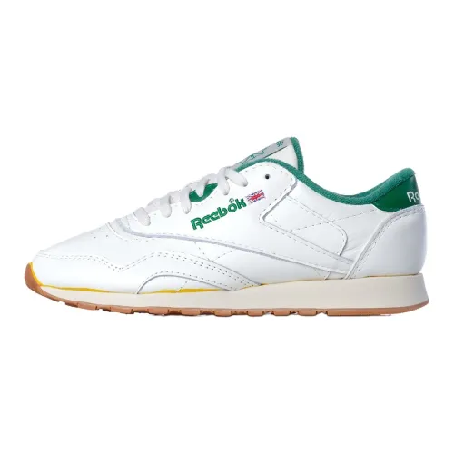 Reebok Classic Leather Casual Low Top Белый Зеленый Мужской