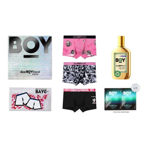 DearBoyFriend x BAYC Боксеры + Парфюм Носки Спрей для рта Очищающий крем Боксеры Мужские 3 упаковки Подарочный набор