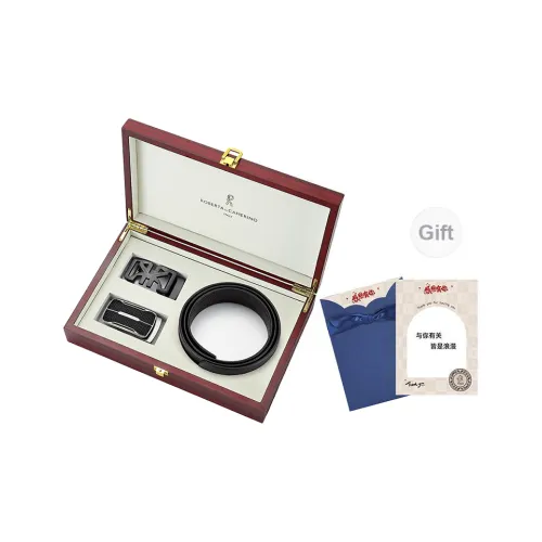 Roberta Di Camerino Ремни из крупнозернистой текстуры коровьей кожи мужской черный 3,45 см