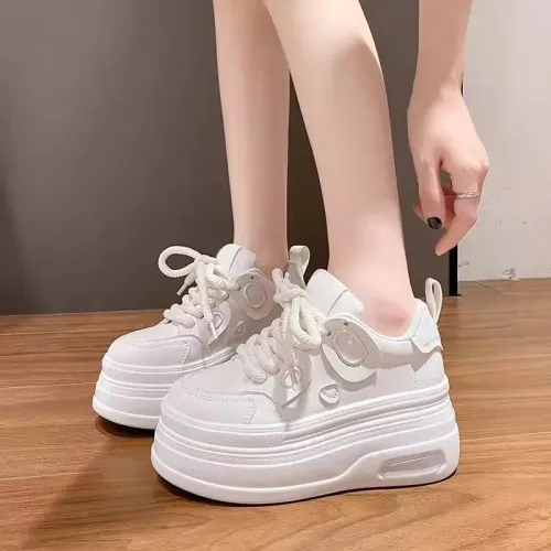 Fawn Miri Покрытие Увеличение Высоты Устойчивость к Износу Противоскользящие Низкие Кроссовки для Скейтбординга Женские