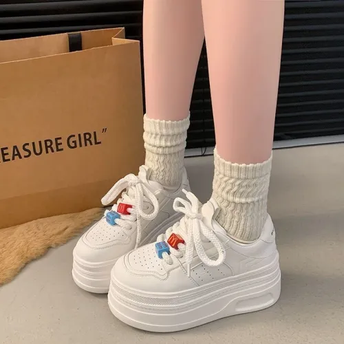 Fawn Miri Покрытие Увеличение Высоты Устойчивость к Износу Противоскользящие Низкие Кроссовки для Скейтбординга Женские