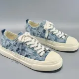 Светло-синий, клетка + коробка для обуви