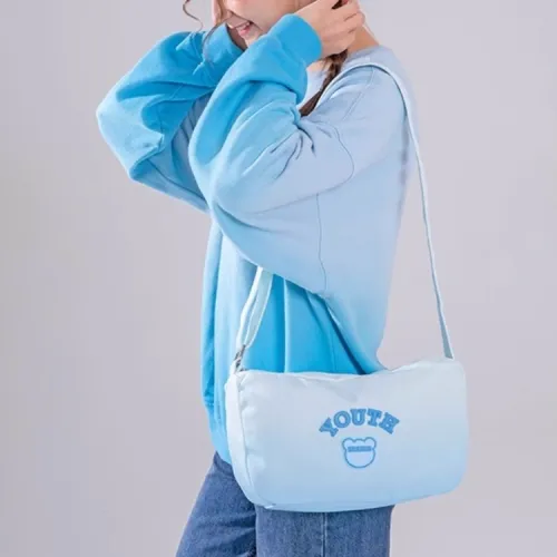 Ehooo Canvas Bag Pillow Bag Bucket Bag Crossbody Bag Shoulder Bag Regular Women's Blue Green Pink Gray