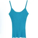 Синий топ на бретелях + подарок