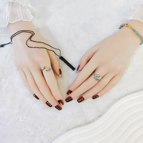 SHITIAN Тибетский стиль 4 Короткий Квадрат Черный Белый Однотонный