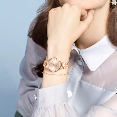 RARONE Кварцевый механизм нержавеющая сталь ремешок для часов женские часы многоцветный циферблат