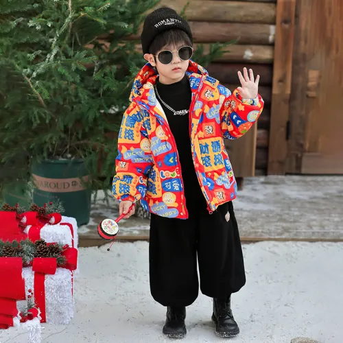 Lanza Хлопковый пуховик Красный для детей 3-7 лет