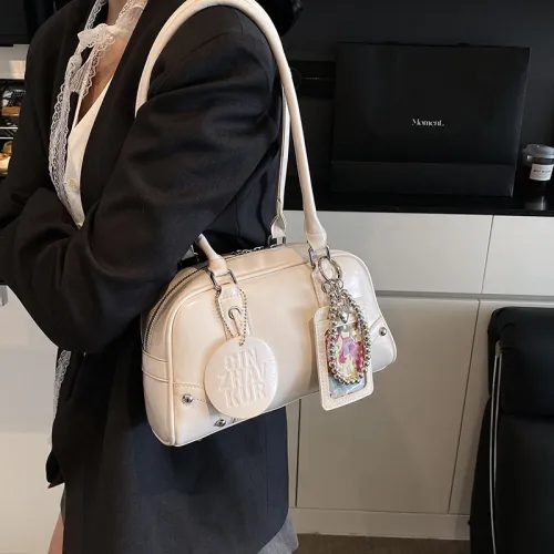 HACIN ПУ (полиуретан) Сумка через плечо Женская Экрю Серебристый Черный Синий Розовый