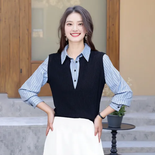 Wbwq Синий Женские Рубашки