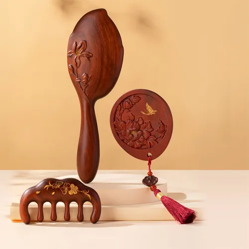 Gongtingbaobei Нефритовая камера богатство сандаловое дерево расческа и зеркальце набор культурное творчество мерч по IP