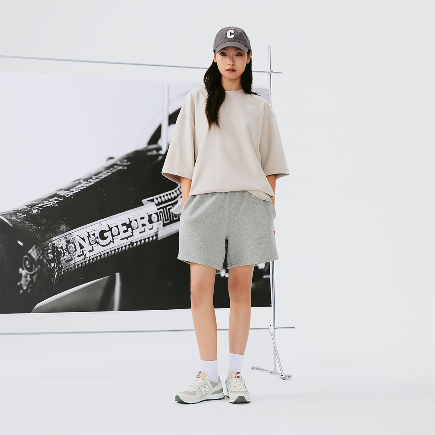 New Balance NB 574 Текстиль Замша Весенний Летний Низкий Верх Повседневная Обувь Унисекс Белый — фото 9