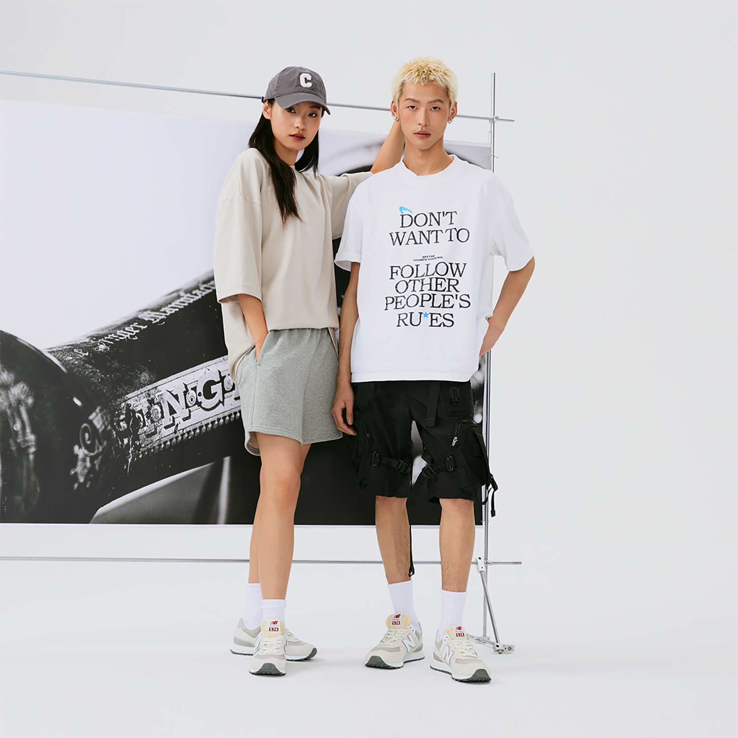 New Balance NB 574 Текстиль Замша Весенний Летний Низкий Верх Повседневная Обувь Унисекс Белый — фото 7