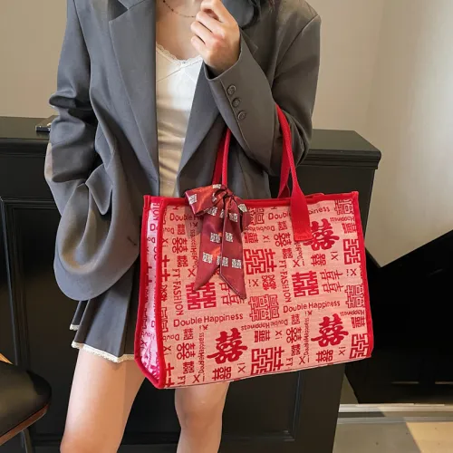 HCXK Ткань Одно Плечо Сумка Стандартная Женская Розовая