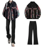 Чёрная куртка + чёрные джинсы