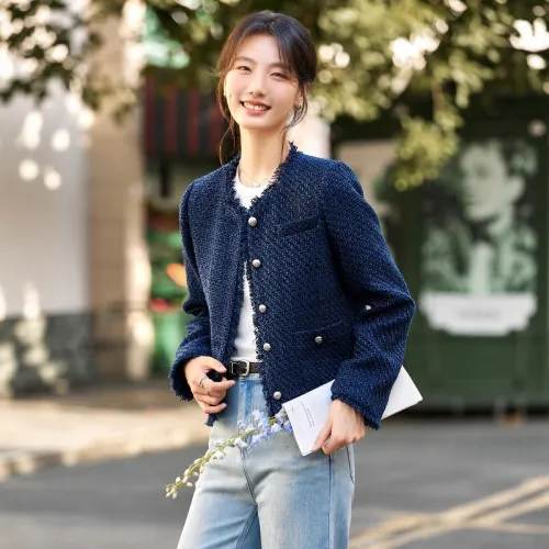 LUYOUYE Темно-синий женский короткий пальто