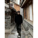 Черный с флисовой подкладкой