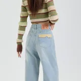 Светло-синие штаны с флисовой подкладкой