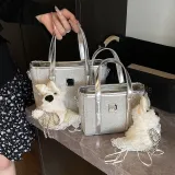 Серебряный - Бесплатный Щенок Подвеска - Сумка для покупок