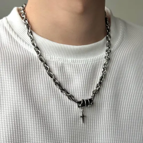 FAIRWHALE Титановые стальные ожерелья унисекс