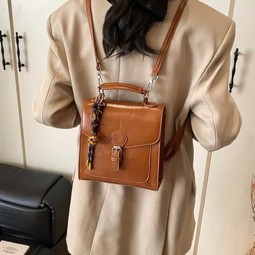 LETOO ПУ (полиуретан) Рюкзак Маленький Женский Коричневый Черный Белый Зеленый Красный