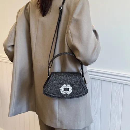 LETOO ПУ (полиуретан) Портативный Стразы Украшенная Сумка на плечо Стильный Модный Сумка через плечо Женская Многоцветная