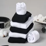 Мужские короткие носки, 2 пары. Сумка для покупок (2 черных, 2 белых)