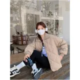 Хаки хлопковый пуховик