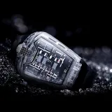 Черный циферблат, черный ремешок, коробка "Восторг" (включает ремешок для запястья + 999 золотой стикер "Процветание" для телефона)