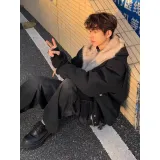 Черный с флисовой подкладкой и утолщением