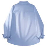 [Оксфорд] Светло-синий (Гладкий синий, логотип на груди в стиле граффити)