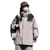 Бежевый кролик серый 3 в 1 (съемная внутренняя одежда)