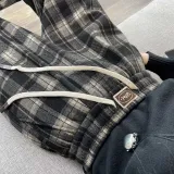 Black Plaid Pants (Spring Autumn)  
Черные клетчатые штаны (Весна Осень)