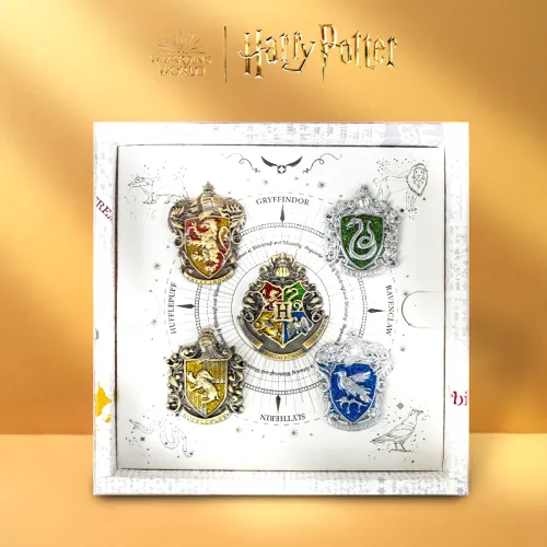 Гарри Поттер Гарри Поттер Винтаж Металл Брошь Комбо Набор Хогвартс Значок Значки