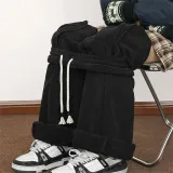 Чёрный (с флисовой подкладкой и утеплённый)