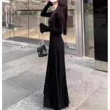 Чёрная длинная юбка