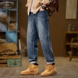 Винтажный синий (утолщенный с флисовой подкладкой)