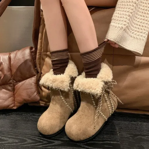 OLIDIK Сноубутсы Ботильоны 3,5 см Женские Хаки