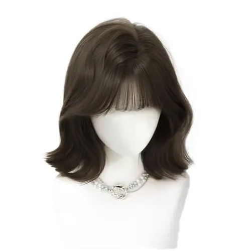 YALANDI Перука Full Голова Внешний Крутящийся Короткая Перука с Реалистичными Волосами