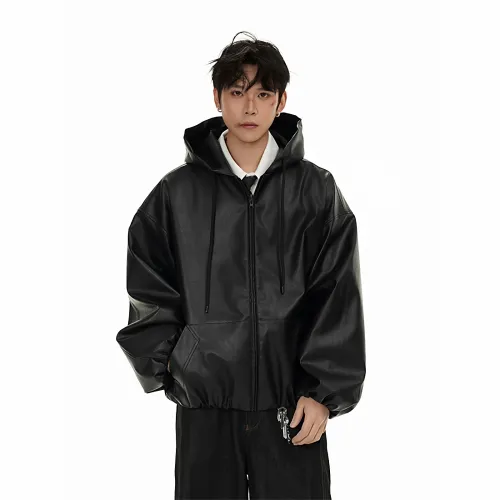 HETINGHOME Кожа Куртка Унисекс