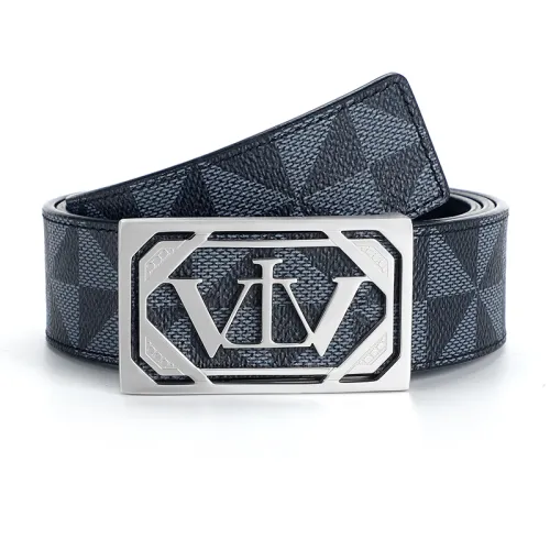 V.V.Brown Бизнес Нержавеющая Сталь Без Рычага Натуральная Кожа Ремни Мужской Ширина 3,8 см