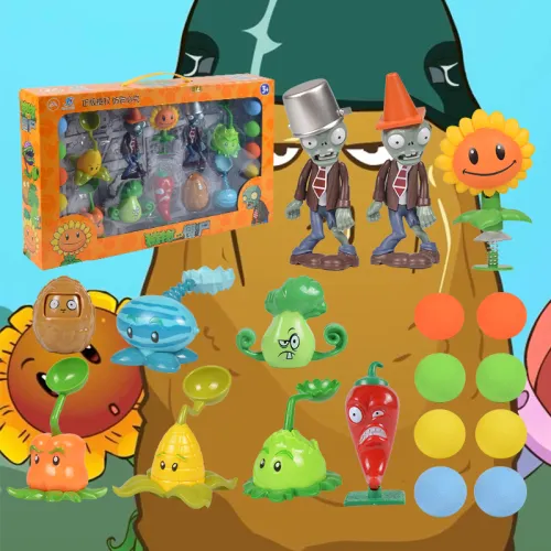 RONGDAFENG Растения против зомби Полный комплект с эффектом запуска игры в одном стиле Детский креативный шуточный игрушечный набор